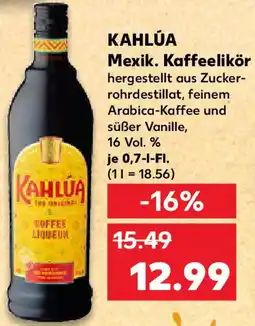 Kaufland KAHLÚA Mexik. Kaffeelikör Angebot