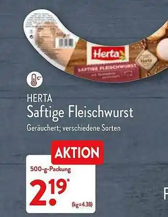 Aldi Nord Herta Saftige Fleischwurst Angebot