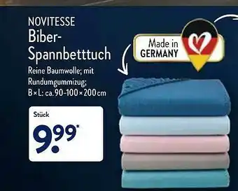 Aldi Nord Novitesse Biber-spannbetttuch Angebot