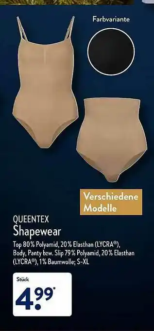 Aldi Nord Queentex Shapewear Angebot