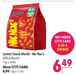 CITTI Markt Lorenz Snack-World - Nic Nac's Angebot