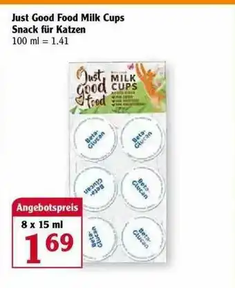 Globus Just Good Food Milk Cups Snack Für Katzen Angebot