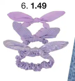 Zeeman Scrunchies mit Schleife 3er-Pack. Angebot