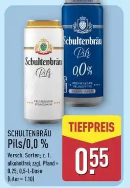 Aldi Nord SCHULTENBRÄU Pils/0,0 % Angebot