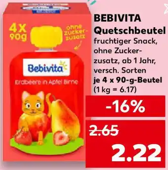 Kaufland BEBIVITA Quetschbeutel Angebot
