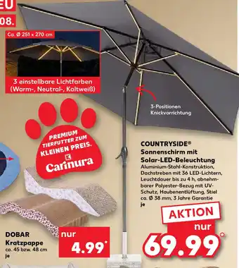 Kaufland COUNTRYSIDE Sonnenschirm mit Solar-LED-Beleuchtung Angebot