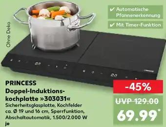 Kaufland PRINCESS Doppel-Induktionskochplatte 303031 Angebot