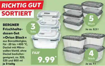 Kaufland BERGNER Frischhaltedosen-Set Orion Black Angebot