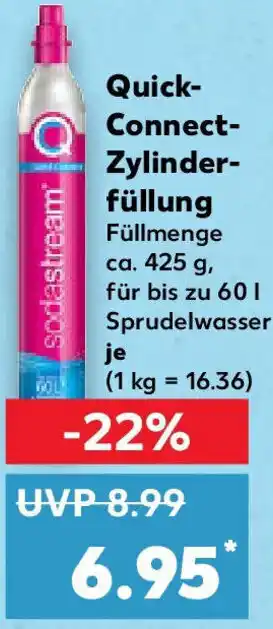 Kaufland Sodastream Quick Connect Zylinderfüllung Angebot