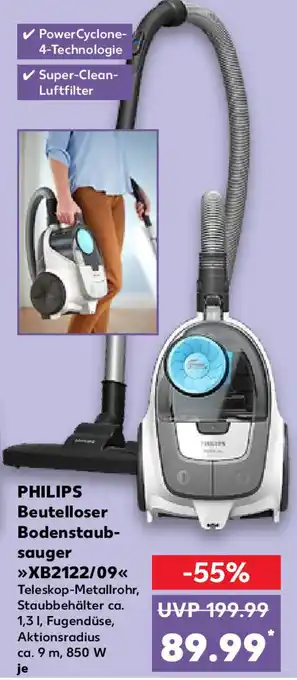 Kaufland PHILIPS Beutelloser Bodenstaubsauger XB2122/09 Angebot