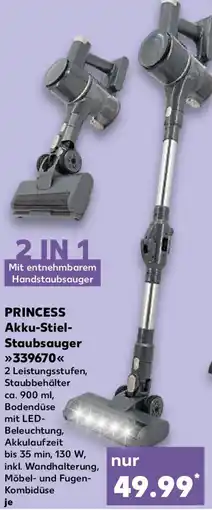 Kaufland PRINCESS Akku-Stiel Staubsauger 339670 Angebot
