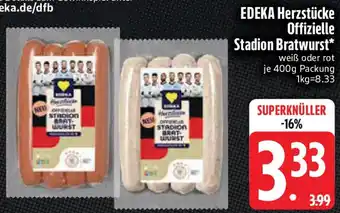 Edeka EDEKA Herzstücke Offizielle Stadion Bratwurst Angebot