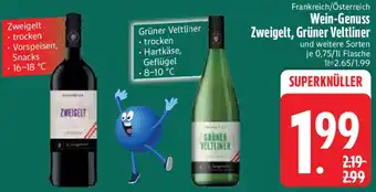 Edeka Wein Genuss Zweigelt, Grüner Veltliner Angebot