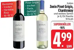 Edeka Zonin Pinot Grigio, Chardonnay Angebot