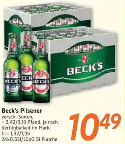 inkoop Beck's Pilsener Angebot