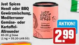 HIT Just Spices Hendl oder BBQ Gewürzmischung, Mediterraner Gemüse- oder Kartoffel Gemüse Allrounder Angebot