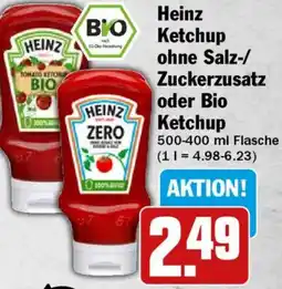 HIT Heinz Ketchup ohne Salz-/ Zuckerzusatz oder Bio Ketchup Angebot