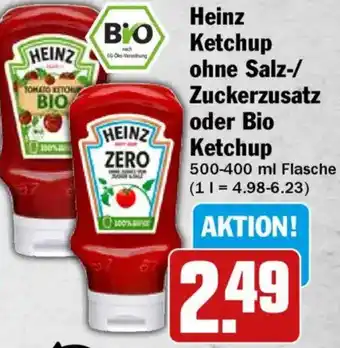 HIT Heinz Ketchup ohne Salz-/ Zuckerzusatz oder Bio Ketchup Angebot