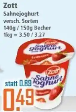 Klaas und Kock Zott Sahnejoghurt Angebot