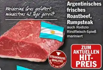 HIT Argentinisches frisches Roastbeef, Rumpsteak Angebot