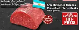 HIT Argentinisches frisches Rinderfilet, Pfeffersteaks Angebot