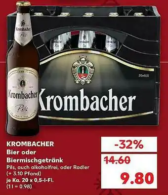 Kaufland Krombacher Bier Oder Biermischgetränk Angebot