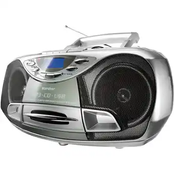 Netto Marken-Discount Karcher RR510N tragbares Stereo-CD-Radio - silber Angebot
