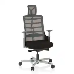 Netto Marken-Discount hjh OFFICE High End Bürostuhl SKARIF Stoff/Netzstoff mit Armlehnen (höhenverstellbar) Angebot