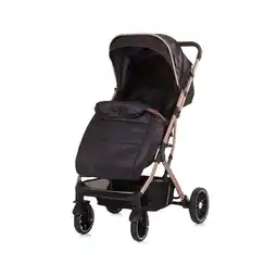 Netto Marken-Discount Chipolino Kinderwagen, Buggy Combo 22 kg Fußabdeckung Moskitonetz Räder gefedert schwarz gold Angebot