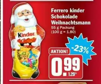 dodenhof Ferrero Kinder Schokolade Weihnachtsmann Angebot