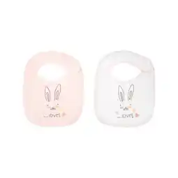 Netto Marken-Discount Kikkaboo Babylatz Frottee 2-teiliges Set, Lätzchen, Druckknopf, 100% Baumwolle orange Angebot