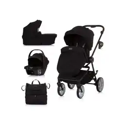 Netto Marken-Discount Chipolino 3 in 1 Kombikinderwagen Linea, Sportsitz, i-Size Babyschale, Babywanne schwarz Angebot