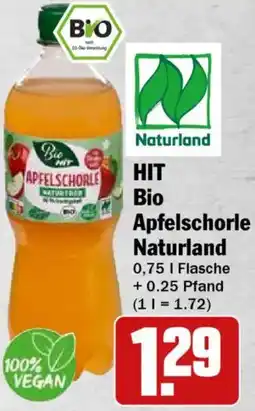 HIT HIT Bio Apfelschorle Naturland Angebot