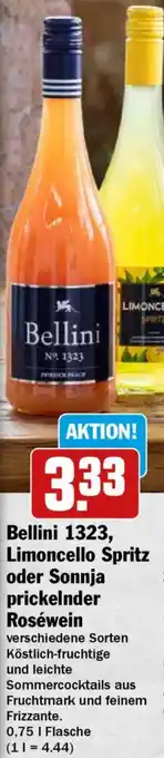 HIT Bellini 1323, Limoncello Spritz oder Sonnja prickelnder Roséwein Angebot