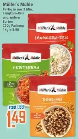 Klaas und Kock Müller's Mühle Fertig in nur 2 Min. Langkorn-Reis Angebot