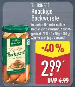 Aldi Nord THÜRINGER Knackige Bockwürste Angebot