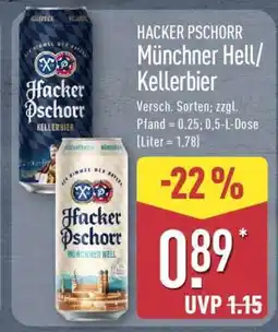 Aldi Nord HACKER PSCHORR Münchner Hell/Kellerbier Angebot