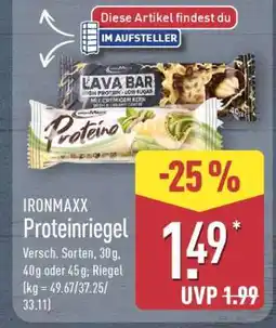 Aldi Nord IRONMAXX Proteinriegel Angebot