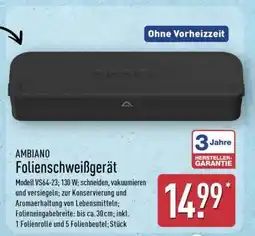 Aldi Nord AMBIANO Folienschweißgerät Angebot