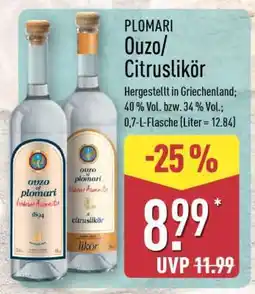 Aldi Nord PLOMARI Ouzo/Citruslikör Angebot