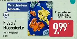 Aldi Nord Kissen / Fleecedecke Angebot