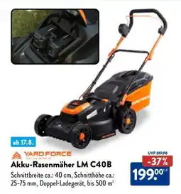 Aldi Nord Akku-Rasenmäher LM C40B Angebot
