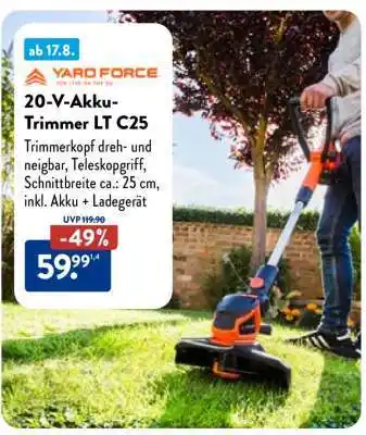 Aldi Nord 20-V-Akku-Trimmer LT C25 Angebot