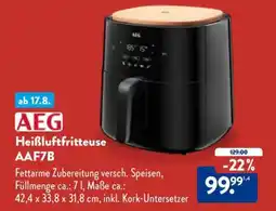 Aldi Nord AEG Heißluftfritteuse AAF7B Angebot