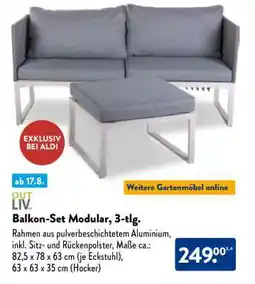 Aldi Nord Balkon-Set Modular, 3-tlg Angebot