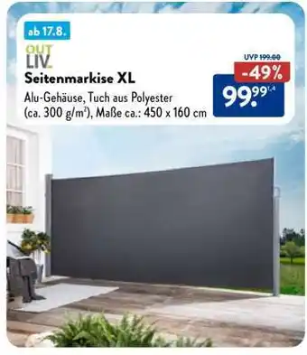 Aldi Nord Seitenmarkise XL Angebot