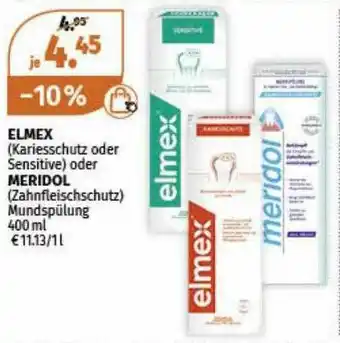 Müller Elmex (kariesschutz Oder Sensitive) Oder Meridol (zahnfleischschutz) Mundspülung Angebot