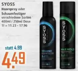 Klaas und Kock SYOSS Haarspray oder Schaumfestiger Angebot