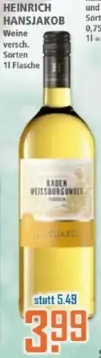 Klaas und Kock HEINRICH HANSJAKOB Weine Angebot