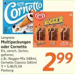 inkoop Langnese Multipackungen oder Cornetto Angebot